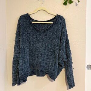Wild Fable Blue Chenille Knit Sweater
